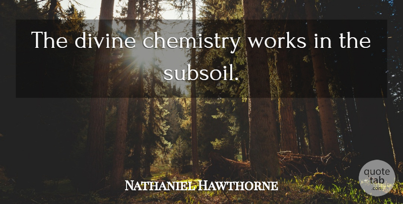 Nathaniel Hawthorne Quote About Agriculture, Chemistry, Divine: The Divine Chemistry Works In...