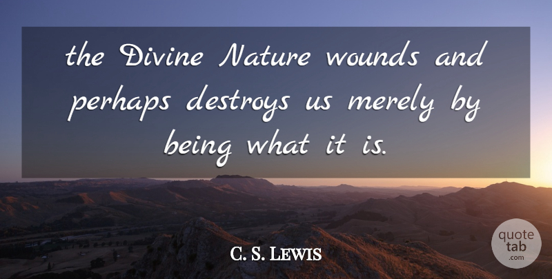 C. S. Lewis Quote About Divine, Divine Nature, Wounds: The Divine Nature Wounds And...