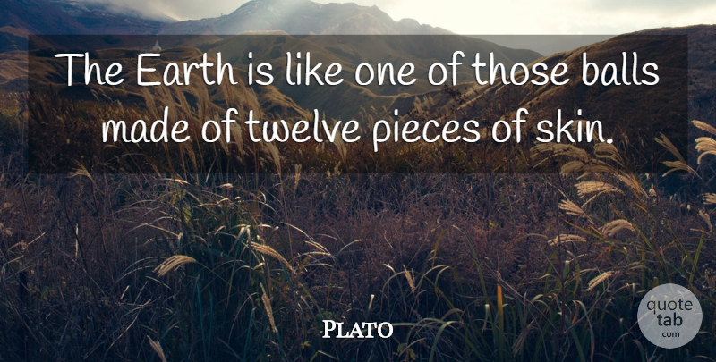 Plato Quote About Plato, Skins, Pieces: The Earth Is Like One...