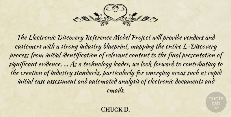 Chuck D. Quote About Analysis, Areas, Assessment, Automated, Case: The Electronic Discovery Reference Model...