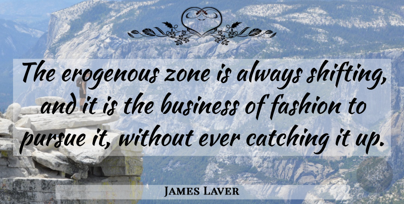 James Laver Quote About Fashion, Shifting, Catching: The Erogenous Zone Is Always...