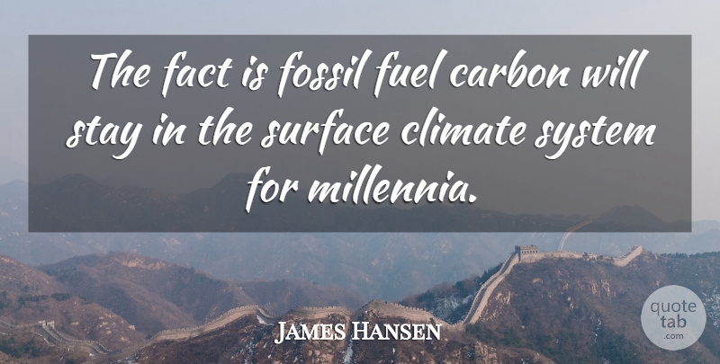 James Hansen Quote About Fuel, Fossils, Facts: The Fact Is Fossil Fuel...