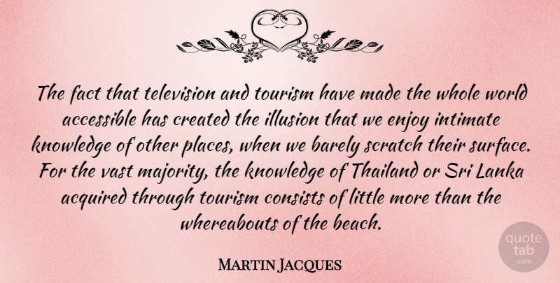 Martin Jacques Quote About Beach, Sri Lanka, Scratches: The Fact That Television And...