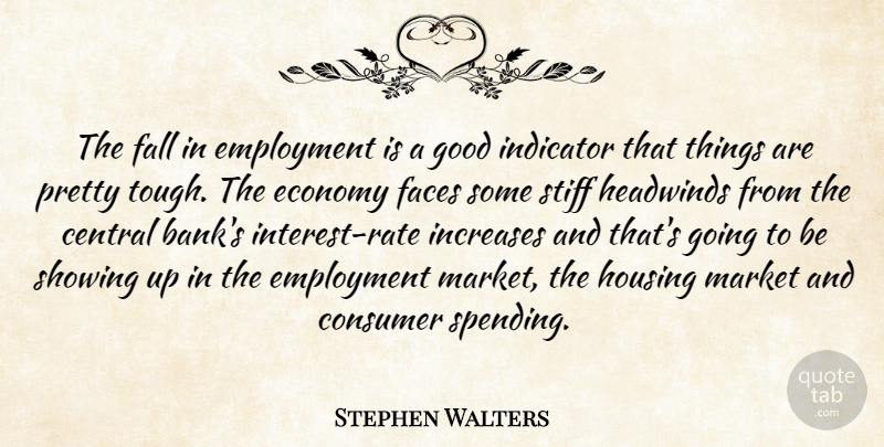 Stephen Walters Quote About Central, Consumer, Economy, Economy And Economics, Employment: The Fall In Employment Is...