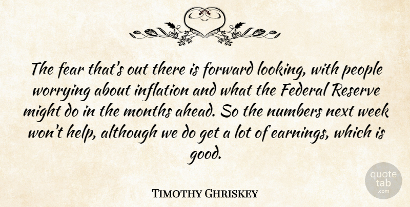Timothy Ghriskey Quote About Although, Fear, Federal, Forward, Inflation: The Fear Thats Out There...