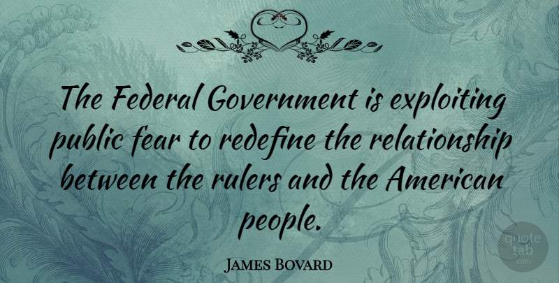 James Bovard Quote About Usa, Government, People: The Federal Government Is Exploiting...