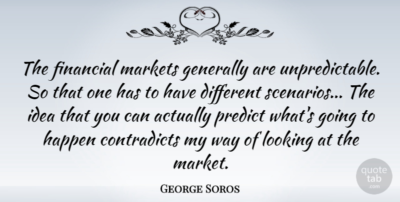 George Soros Quote About Ideas, Investing, Way: The Financial Markets Generally Are...