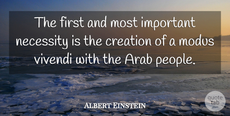 Albert Einstein Quote About People, Important, Firsts: The First And Most Important...