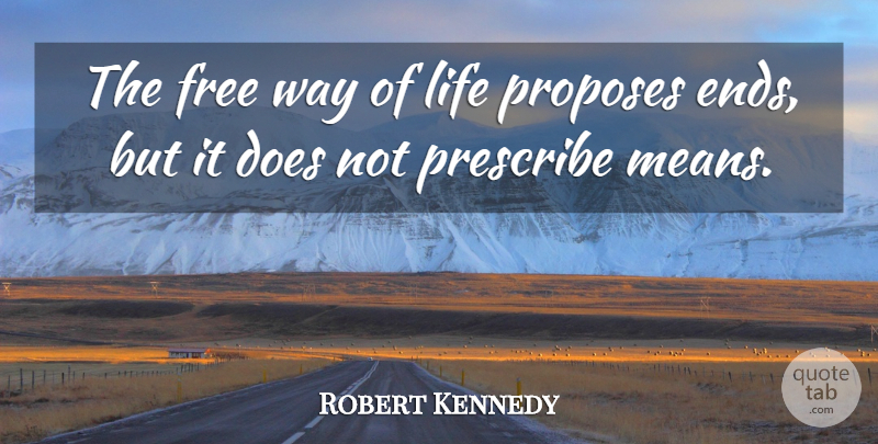 Robert Kennedy Quote About Freedom, Mean, Liberty: The Free Way Of Life...
