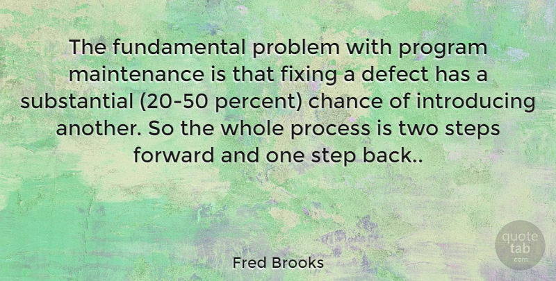 Fred Brooks Quote About Two, Maintenance, Fundamentals: The Fundamental Problem With Program...