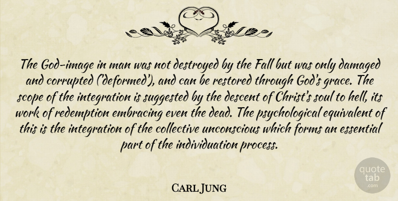 Carl Jung Quote About Fall, Men, Collective Unconscious: The God Image In Man...