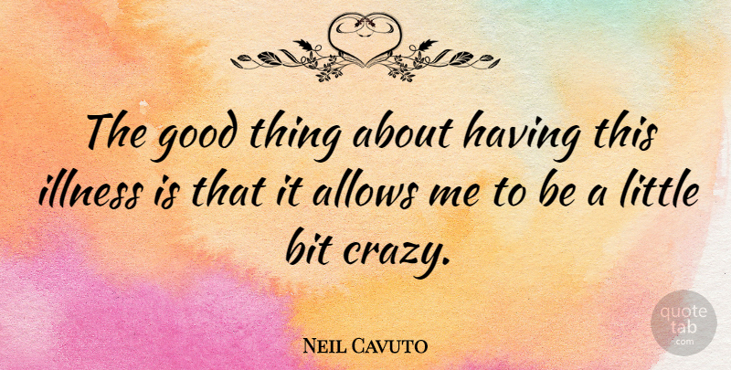 Neil Cavuto Quote About Crazy, Literature, Littles: The Good Thing About Having...