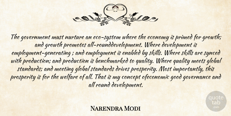 Narendra Modi Quote About Government, Skills, Growth: The Government Must Nurture An...