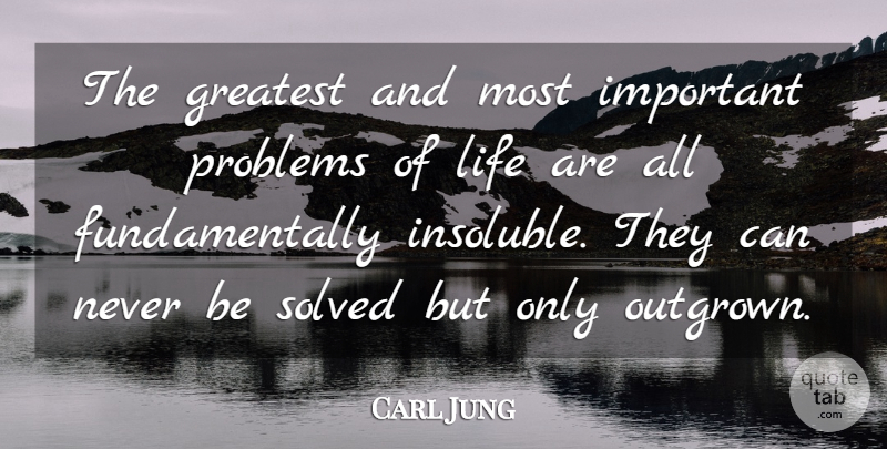 Carl Jung Quote About Life, Acceptance, Important: The Greatest And Most Important...