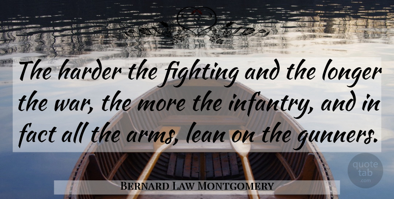 Bernard Law Montgomery Quote About War, Military, Fighting: The Harder The Fighting And...