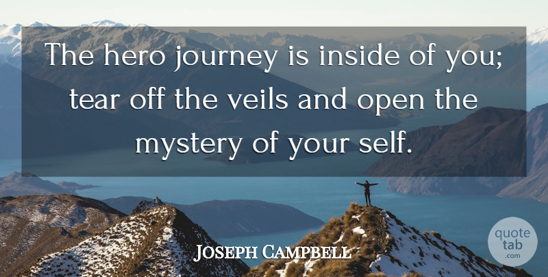 Joseph Campbell Quote About Hero, Journey, Self: The Hero Journey Is Inside...