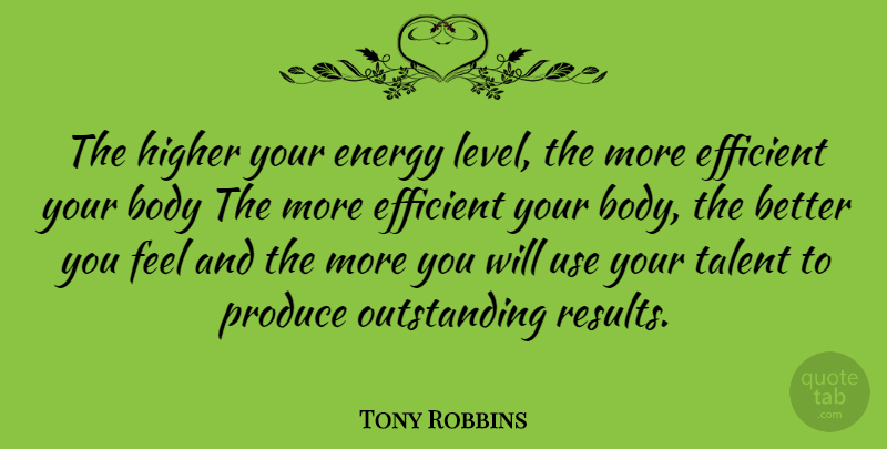 Tony Robbins Quote About Change, Success, Fitness: The Higher Your Energy Level...