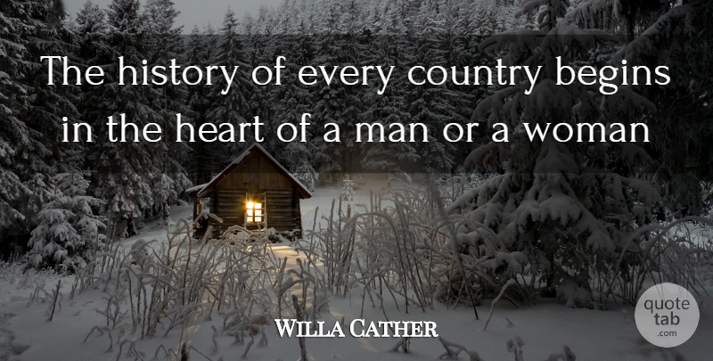Willa Cather Quote About Wisdom, Country, Heart: The History Of Every Country...
