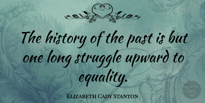 Elizabeth Cady Stanton Quote About Struggle, Past, Equality: The History Of The Past...
