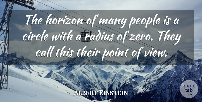 Albert Einstein Quote About Inspirational, Zero, Views: The Horizon Of Many People...