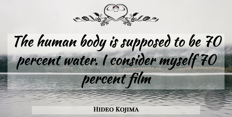 Hideo Kojima Quote About Water, Body, Film: The Human Body Is Supposed...