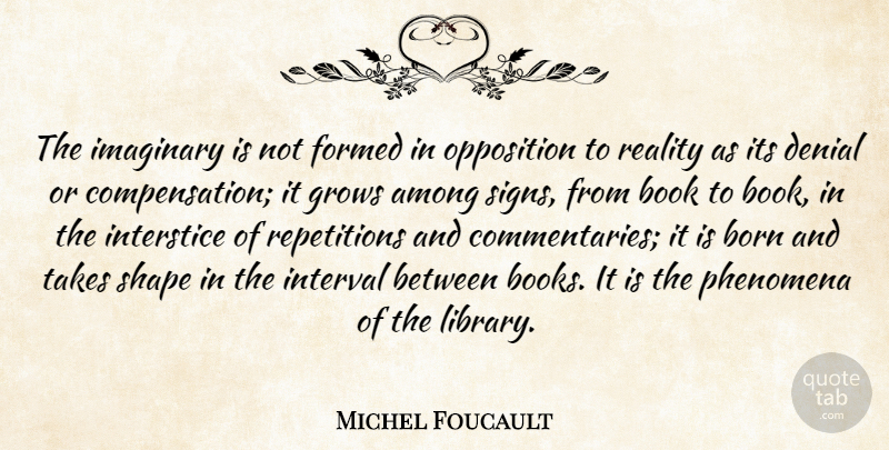 Michel Foucault Quote About Book, Reality, Imagination: The Imaginary Is Not Formed...