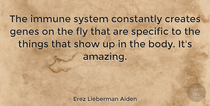 Erez Lieberman Aiden Quote About Amazing, Constantly, Creates, Genes, Immune: The Immune System Constantly Creates...