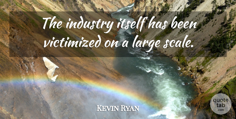 Kevin Ryan Quote About Industry, Itself, Large, Victimized: The Industry Itself Has Been...