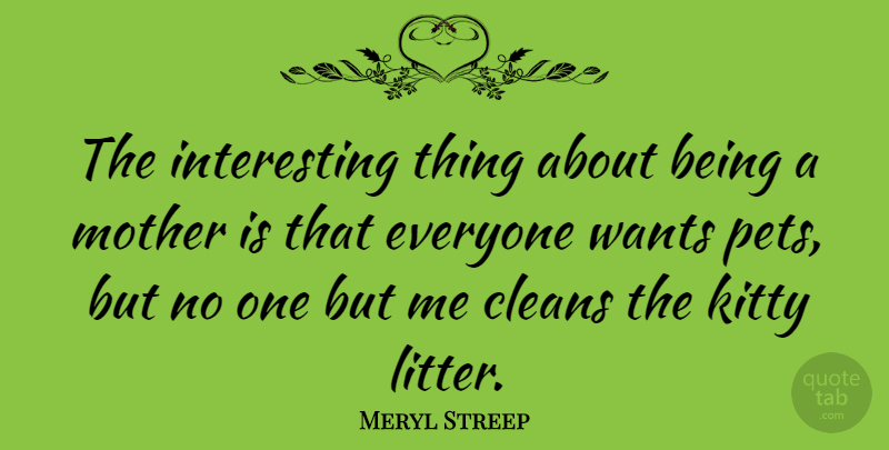 Meryl Streep Quote About Mom, Mother, Parenting: The Interesting Thing About Being...