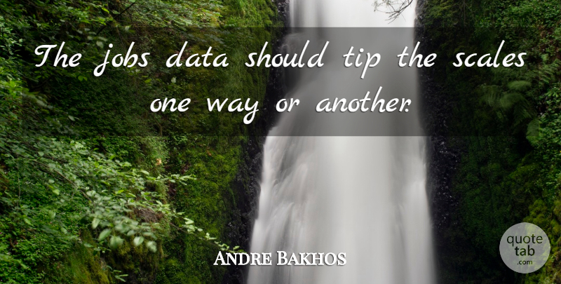 Andre Bakhos Quote About Data, Jobs, Scales, Tip: The Jobs Data Should Tip...