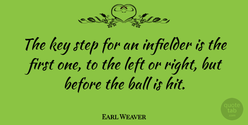 Earl Weaver Quote About Left: The Key Step For An...