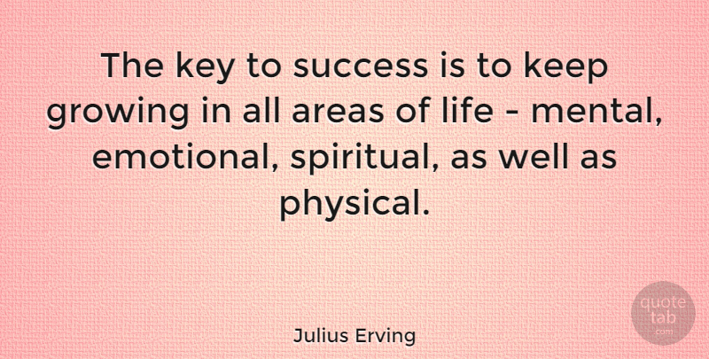 Julius Erving Quote About Success, Basketball, Spiritual: The Key To Success Is...