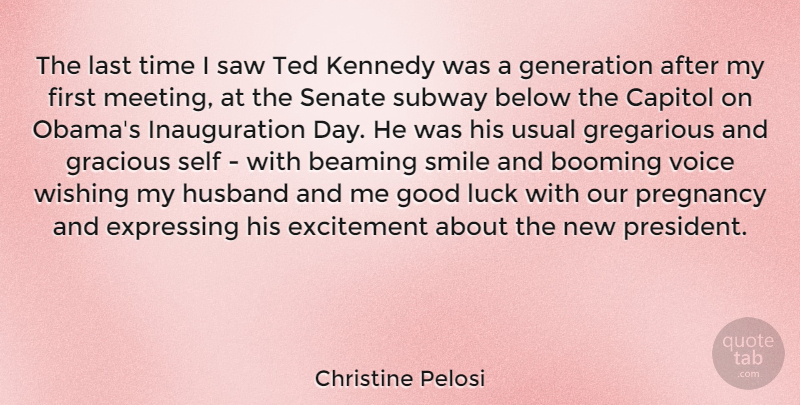 Christine Pelosi Quote About Husband, Pregnancy, Good Luck: The Last Time I Saw...