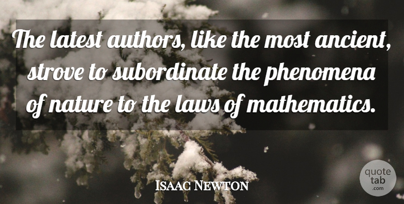 Isaac Newton Quote About Law, Ancient, Mathematics: The Latest Authors Like The...