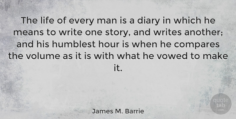 James M. Barrie Quote About Inspirational, Life, Death: The Life Of Every Man...
