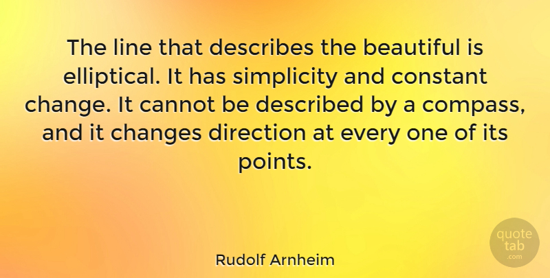 Rudolf Arnheim Quote About Beautiful, Swag, Simplicity: The Line That Describes The...
