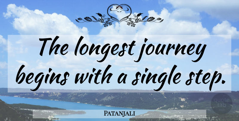 Patanjali Quote About Lost Love, Journey: The Longest Journey Begins With...