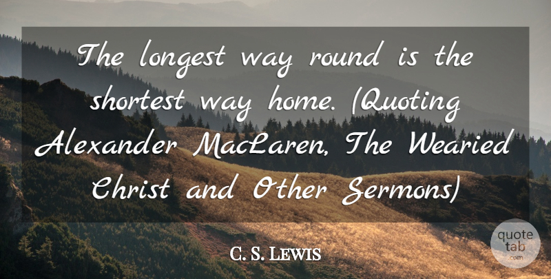 C. S. Lewis Quote About Home, Way, Christ: The Longest Way Round Is...