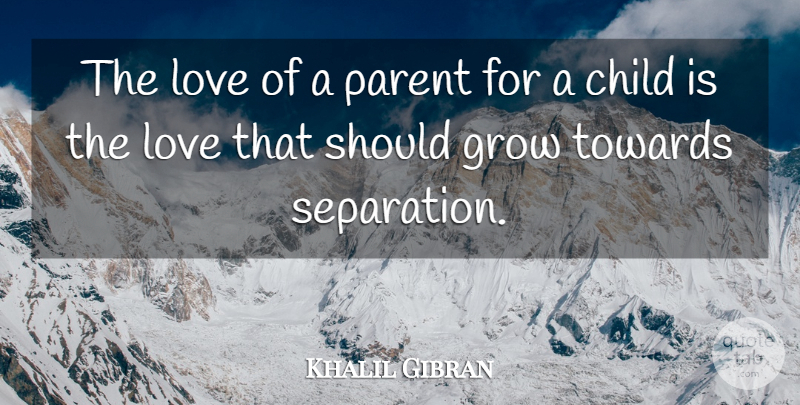 Khalil Gibran Quote About Children, Parenting, Separation: The Love Of A Parent...