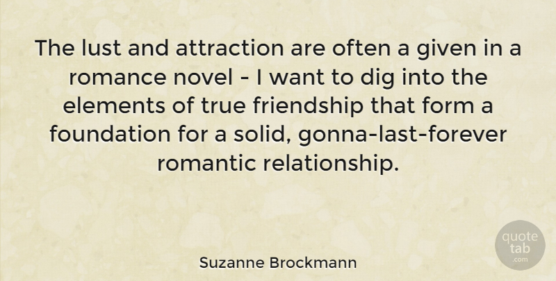 Suzanne Brockmann Quote About True Friend, Romance, Forever: The Lust And Attraction Are...