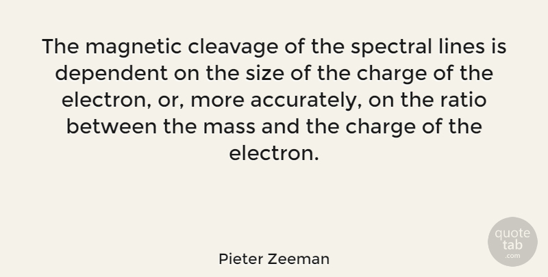 Pieter Zeeman Quote About Lines, Ratios, Size: The Magnetic Cleavage Of The...