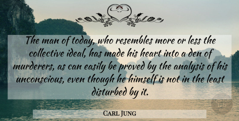 Carl Jung Quote About Heart, Men, Analysis: The Man Of Today Who...