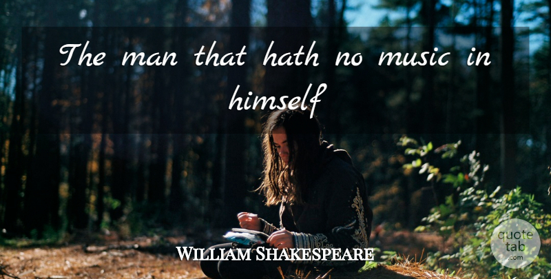 William Shakespeare Quote About Music, Philosophical, Men: The Man That Hath No...