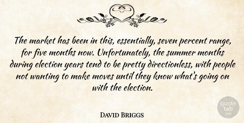 David Briggs Quote About Election, Elections, Five, Market, Months: The Market Has Been In...