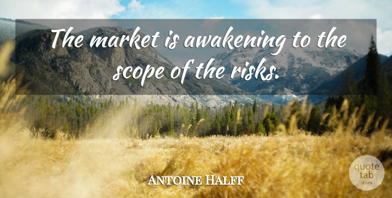 Antoine Halff Quote About Awakening, Market, Scope: The Market Is Awakening To...