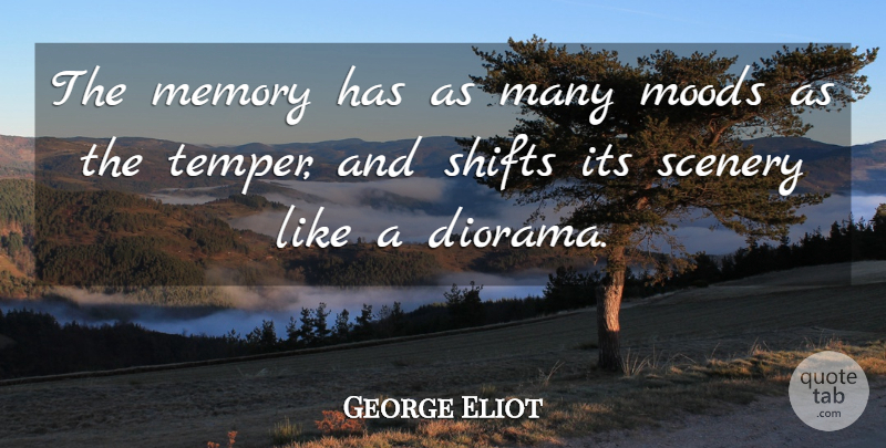 George Eliot Quote About Memories, Mood, Temper: The Memory Has As Many...