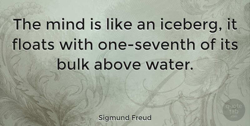 Sigmund Freud Quote About Leadership, Alzheimers, Water: The Mind Is Like An...