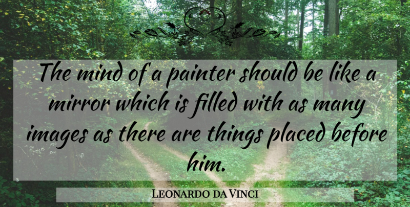 Leonardo da Vinci Quote About Mirrors, Mind, Should: The Mind Of A Painter...