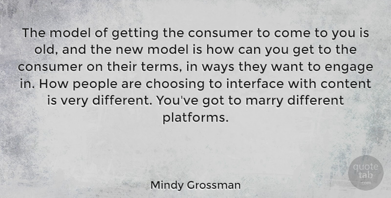 Mindy Grossman Quote About People, Want, Way: The Model Of Getting The...