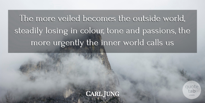 Carl Jung Quote About Passion, World, Tone: The More Veiled Becomes The...